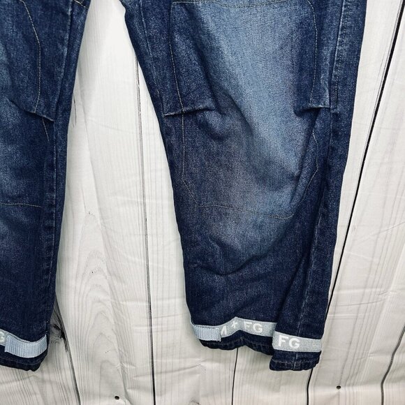 Vtg Marithe Francois Girbaud Denim Jeans Sz 42x35 Y2K Baggy Blue Shuttle Tape - Picture 11 of 16